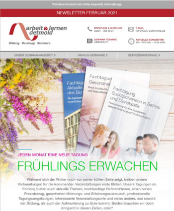 Februar 2021: Frühlings Erwachen - Jeden Monat eine neue Fachtagung Februar 2021: Frühlings Erwachen - Jeden Monat eine neue Fachtagung