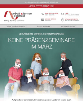März 2021-1: Keine Präsenzseminare im März März 2021-1: Keine Präsenzseminare im März