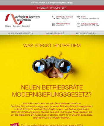 Mai 2021: Das neue Betriebsrätemodernisierungsgesetz Mai 2021: Das neue Betriebsrätemodernisierungsgesetz
