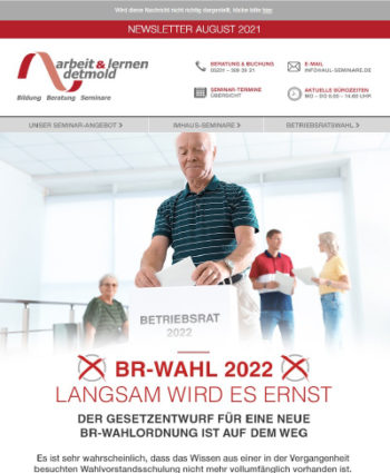 August 2021: BR-Wahl 2022 - Langsam wird es ernst August 2021: BR-Wahl 2022 - Langsam wird es ernst