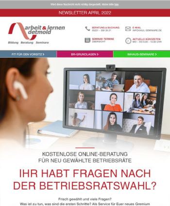 April 2022: Fragen nach der Betriebsratswahl? April 2022: Fragen nach der Betriebsratswahl?