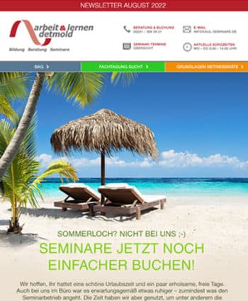 August 2022: Seminare jetzt noch einfacher buchen August 2022: Seminare jetzt noch einfacher buchen
