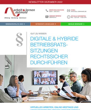 Dezember 2022: Digitale & hybride BR-Sitzungen rechtssicher durchführen Dezember 2022: Digitale & hybride BR-Sitzungen rechtssicher durchführen