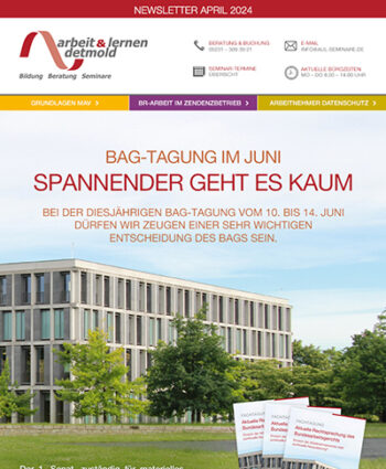 BAG-Tagung im Juni: Spannender geht es kaum! BAG-Tagung im Juni: Spannender geht es kaum!