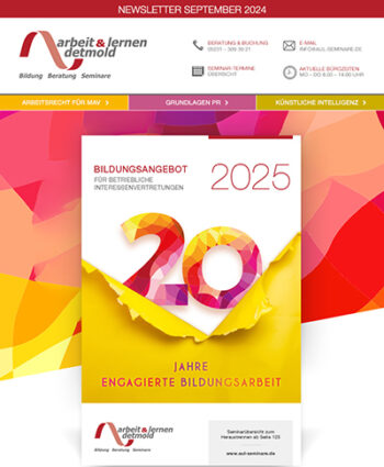 Der neue Seminarkatalog 2025 ist da! Der neue Seminarkatalog 2025 ist da!