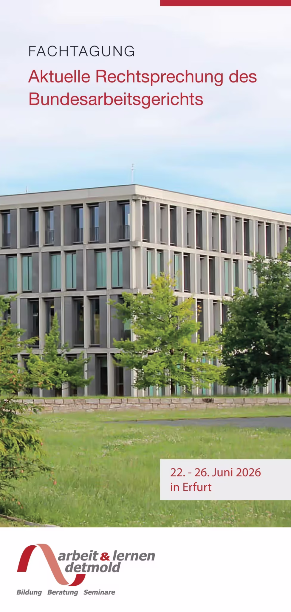 Download Flyer Fachtagung - Aktuelle Rechtsprechung des Bundesarbeitsgerichts (BAG)